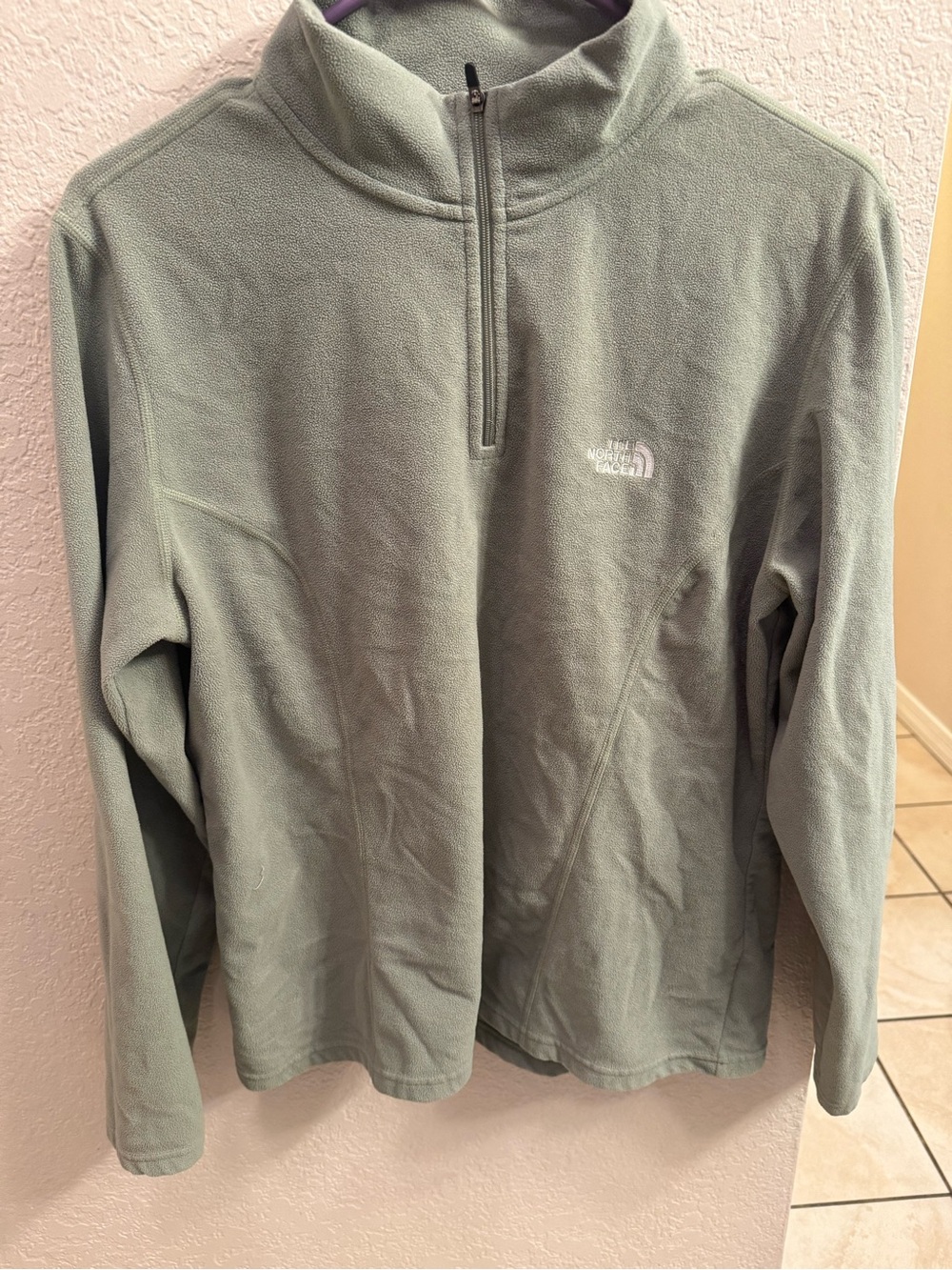 The North Face Women’s Olive Green Quarter-Zip Fleece Pullover